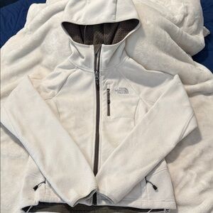 The North Face Cream Hooded Fleece Jacket